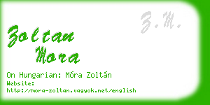 zoltan mora business card