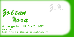 zoltan mora business card